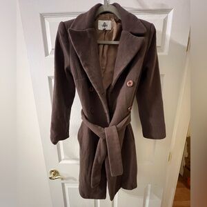 Chocolate brown wool coat